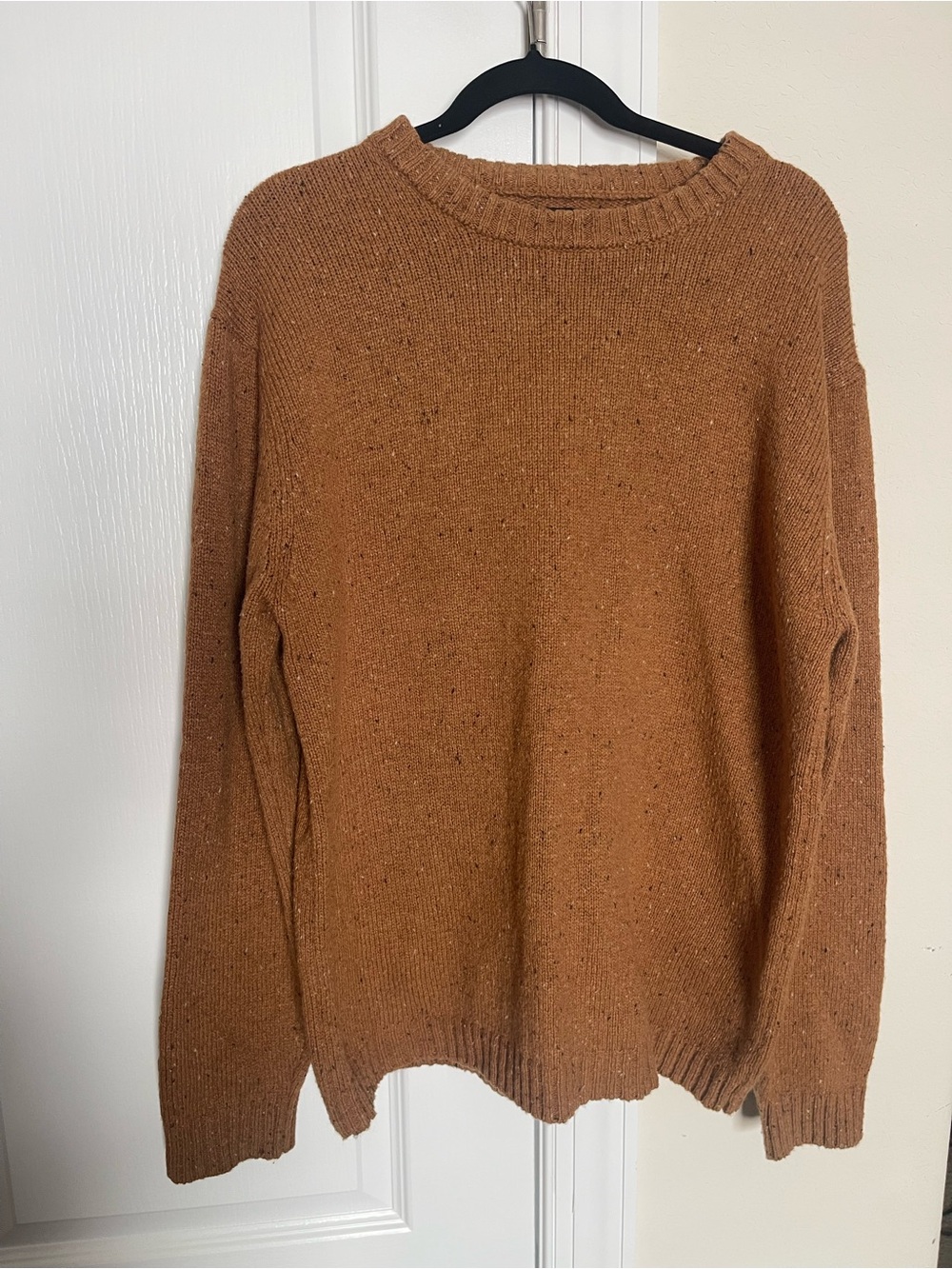 Line of Trade Donegal Wool Blend Sweater Men’s XL Brown Elbow Patch Crewneck